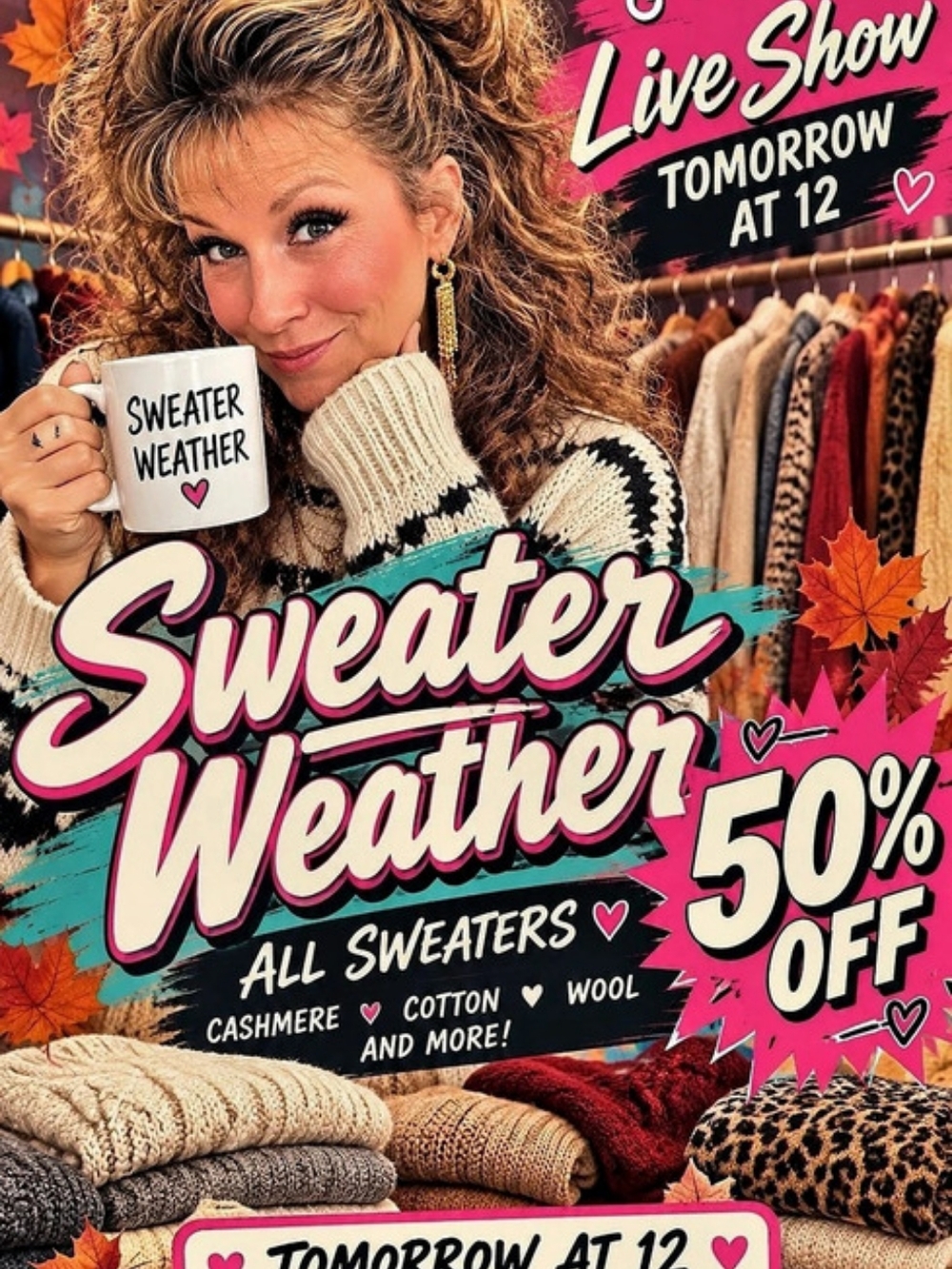 Sweater weather 50% off 9/26 125
